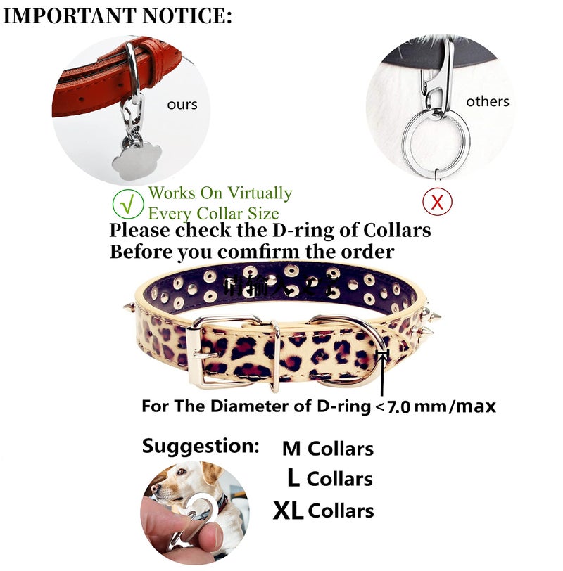 Chyobo Stainless Steel Dog Tag Quick Clips - for Medium and Large Dog Collars - Image 4